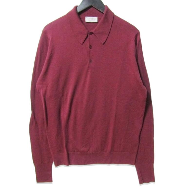 JOHN SMEDLEY メンズ 30G 長袖ニットポロ JOHN SMEDLEY ジョンスメドレー 長袖ニットポロシャツ KNOLL
