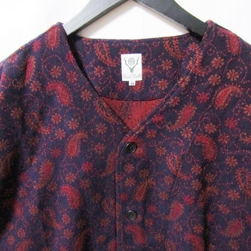 美品 South2 West8 サウスツーウエストエイト ペイズリー Vネック