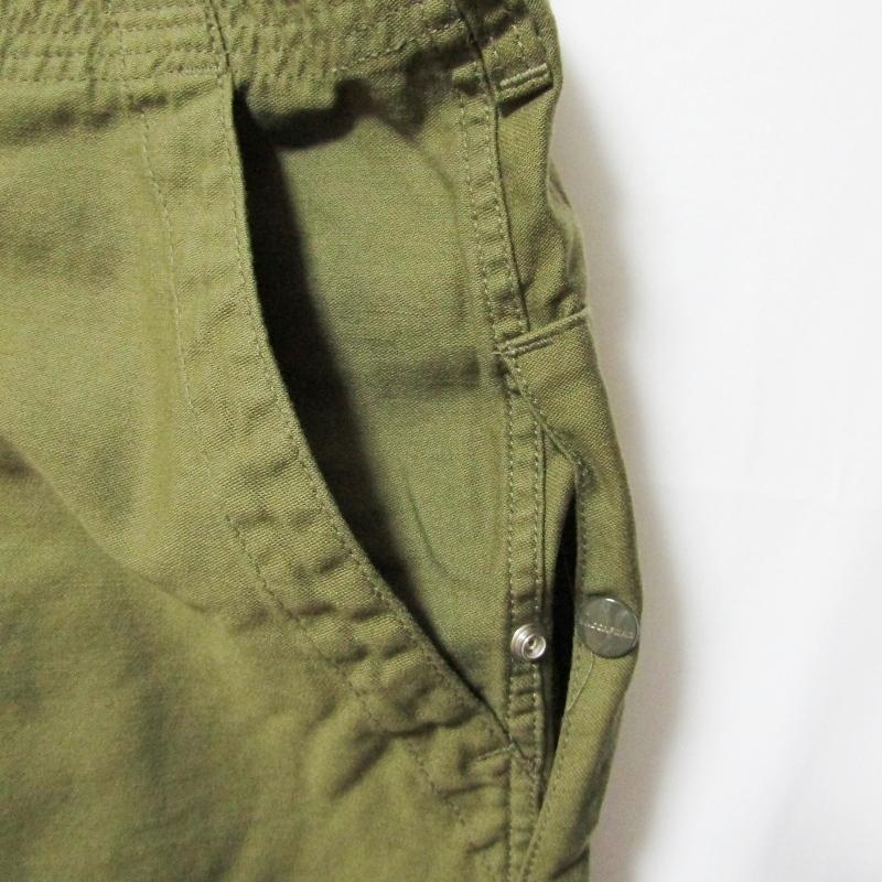 SASSAFRASパンツ オリーブ色 複数ポケット SASSAFRAS『OVERGROWN HIKER PANTS(BAFU CLOTH)』(OLIVE