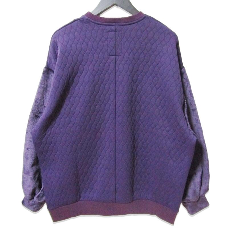 未使用 SHAREEF シャリーフ QUILTING JQ FUR SLEEVE PO Purple 2 タグ