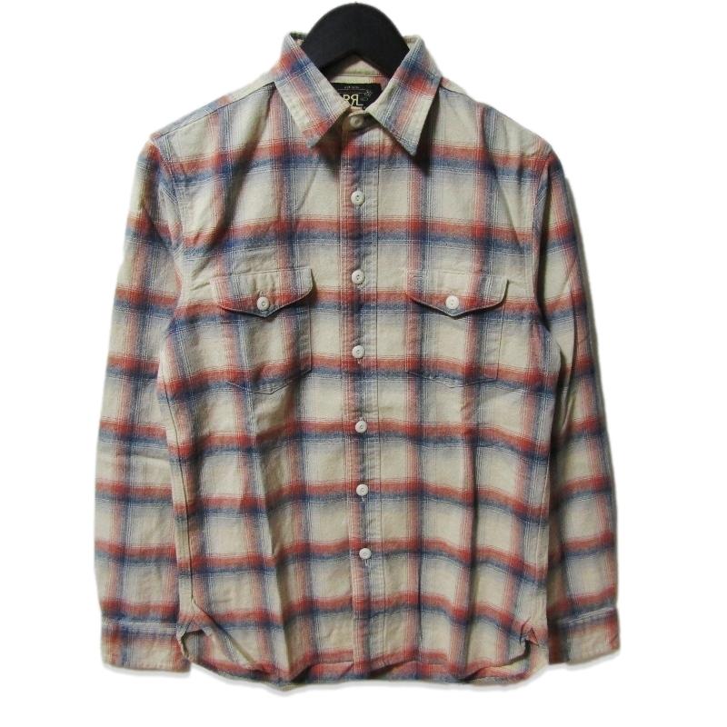 RRL オンブレ チェック クリンクル コットン ブラウス RRL オンブレ チェック クリンクル コットン ブラウス RRL オンブレ