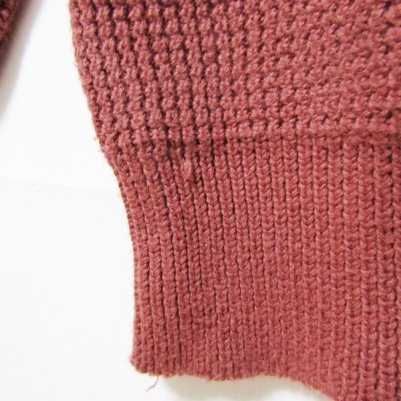 40 ADDICT CLOTHES コットンワッフルニット レッド COTTON WAFFLE KNIT