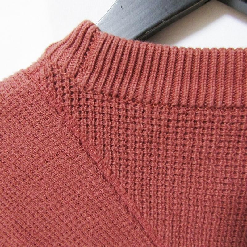 40 ADDICT CLOTHES コットンワッフルニット レッド COTTON WAFFLE KNIT