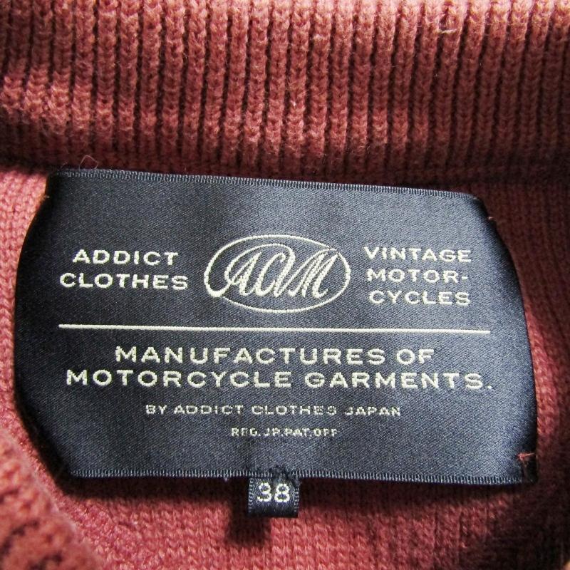 ADDICT CLOTHES アディクトクローズ クルーネックニット ワッフル 綿