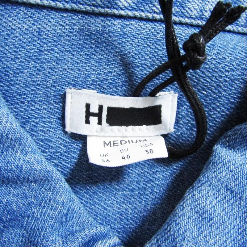 H BEAUTY&YOUTH ダメージ加工デニムシャツ M H BEAUTY&YOUTH ダメージ加工デニムシャツ M