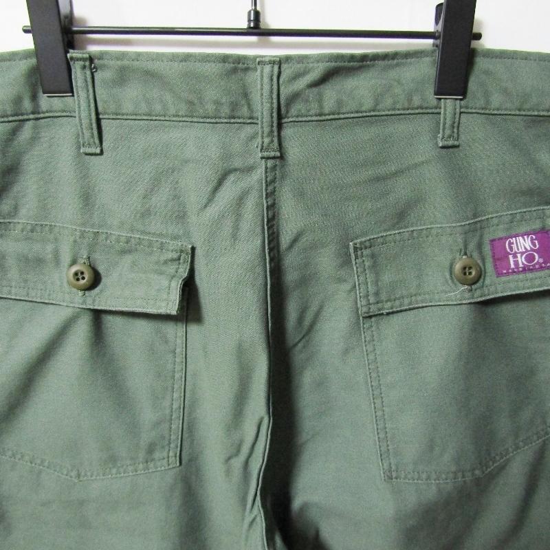 美品 GUNG HO ガンホー ファティーグパンツ USA製 ベイカーパンツ