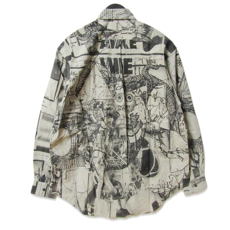 美品 semoh セモー グラフィック シャツ HTBS-047 長袖シャツ SEM Wide 