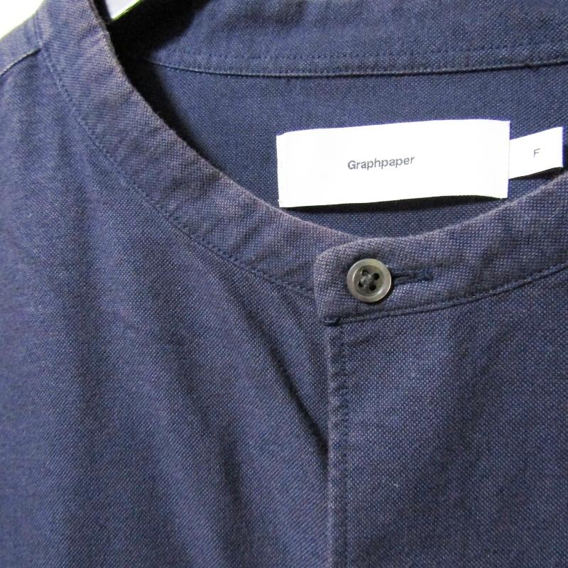 Graphpaper グラフペーパー 長袖バンドカラーシャツ GM203-50137B