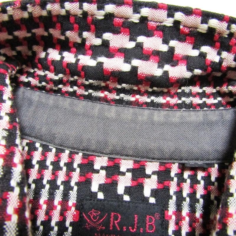 R.J.B アールジェイビー 長袖ワークシャツ レッド ブラック ホワイト