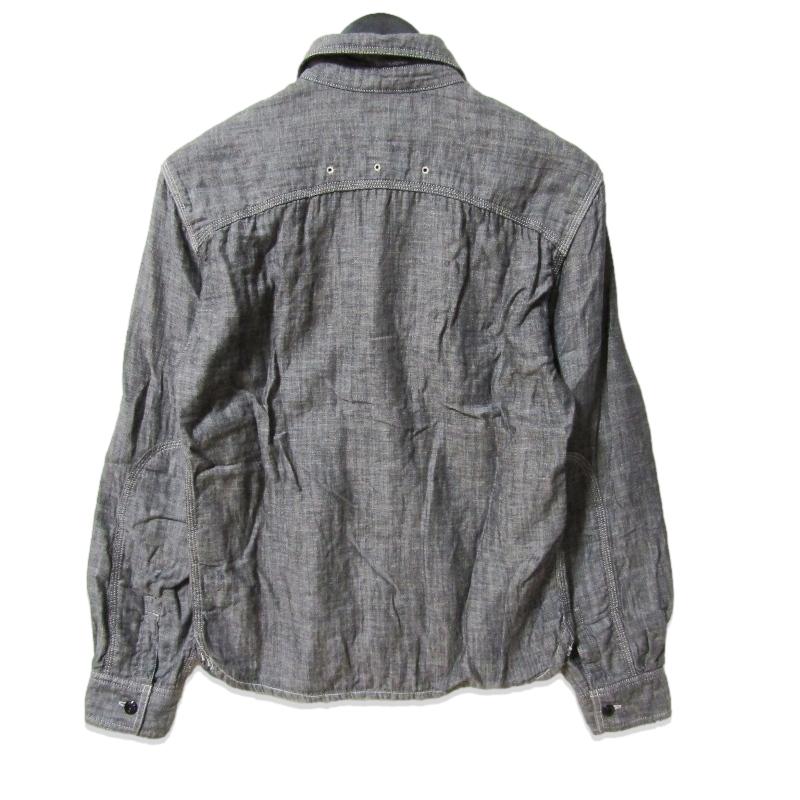 R.J.Bメンズ長袖シャツ R.J.B STEADY BLUE アールジェイビー 長袖シャンブレーシャツ ワーク