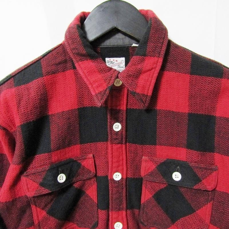 M*5様 FLAT HEAD 赤×黒 チェック ネルシャツ　サイズ40 The Flat Head（フラッドヘッド） フラットヘッド 長袖シャツ