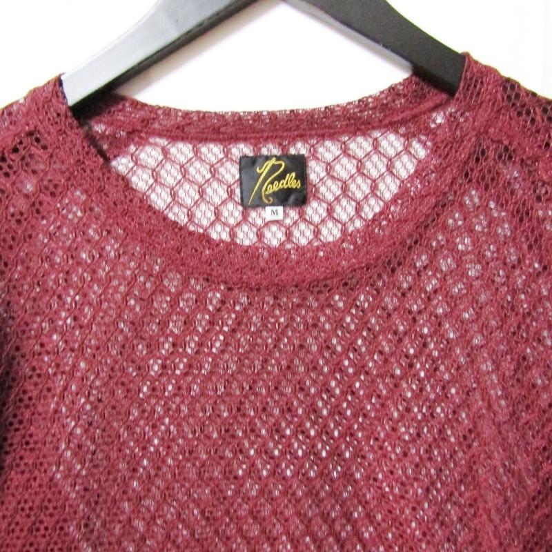 Needles（ニードルス） 美品 レースTシャツ RW341 L/S U-Neck Tee - PE 