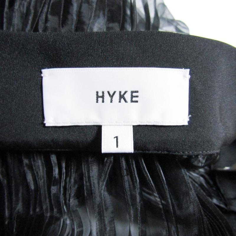 美品 HYKE ハイク プリーツロングスカート チュール シースルー