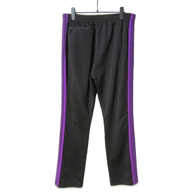 【人気カラー】Needles トラックパンツ ストレート ブラック×パープル M TRACK PANT - MOONLOID EXCLUSIVE|トラックパンツ - ムーンロイド