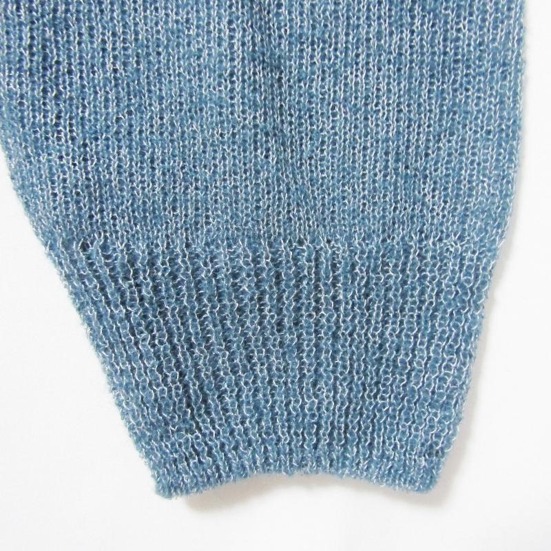 未使用 STATIC スタティック Roar Relax Hoody 44503 リラックスフーディ ニット プルオーバーパーカー Blue Fluorite S/M 27113146_4