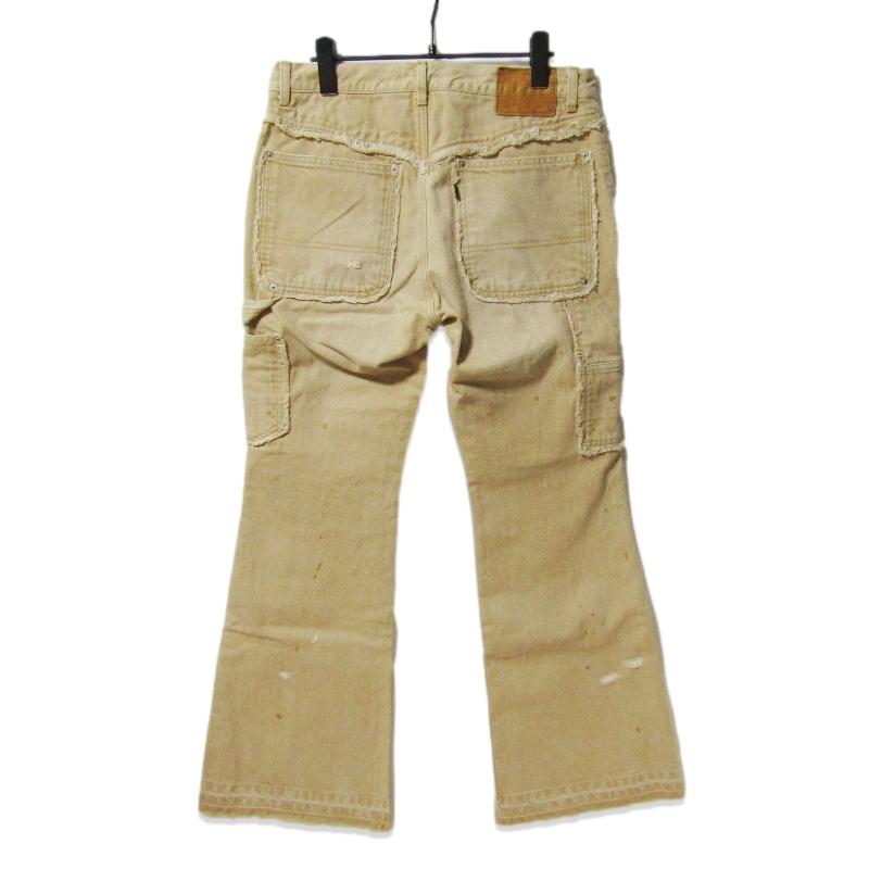 未使用 FACCIES ファチーズ FADED DOUBLE KNEE PAINTER FLARE PANTS