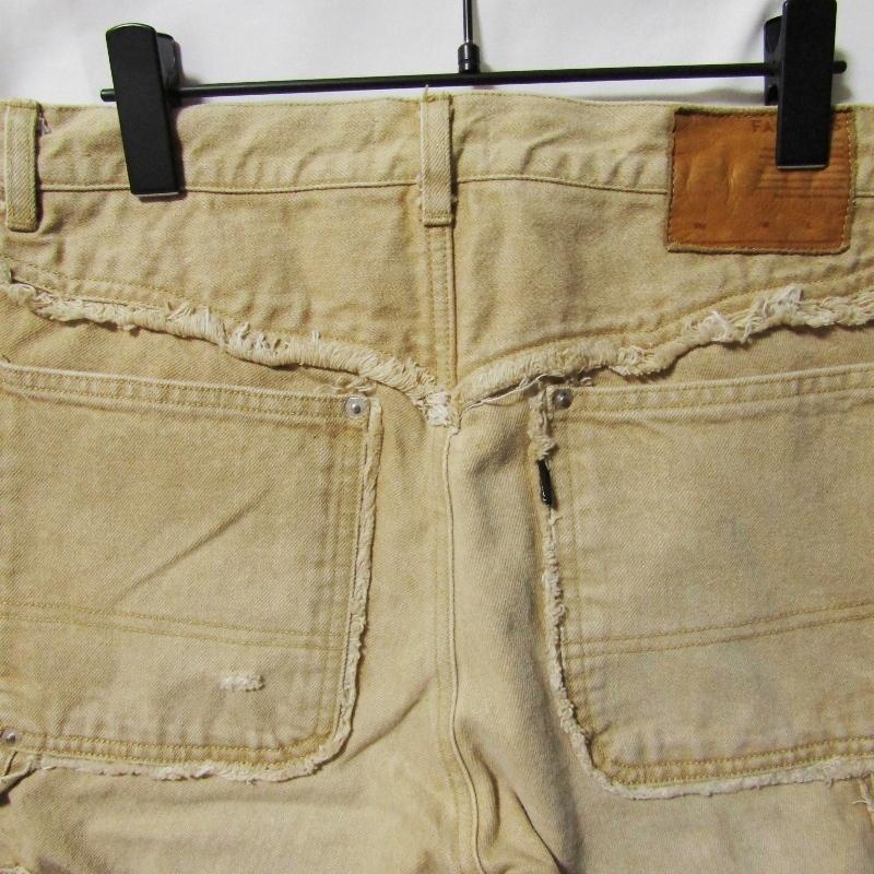 未使用 FACCIES ファチーズ FADED DOUBLE KNEE PAINTER FLARE PANTS