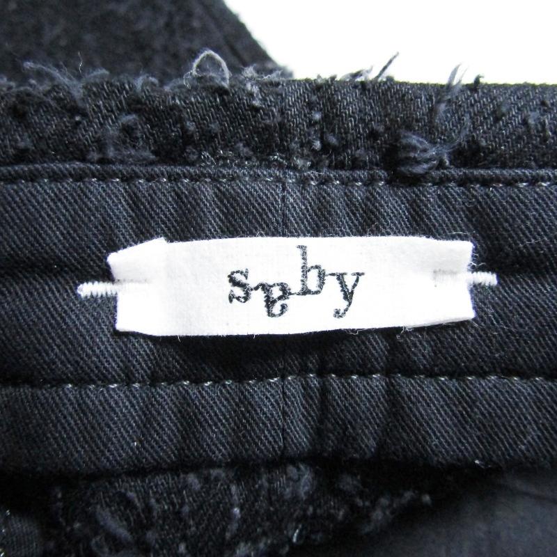未使用 saby サバイ SEMI FLARE PANTS 25W-041819 セミフレアパンツ デニムパンツ 日本製 ブラック 黒 M 27113179 未使用 saby サバイ SEMI FLARE PANTS 25W-041819 セミフレアパンツ