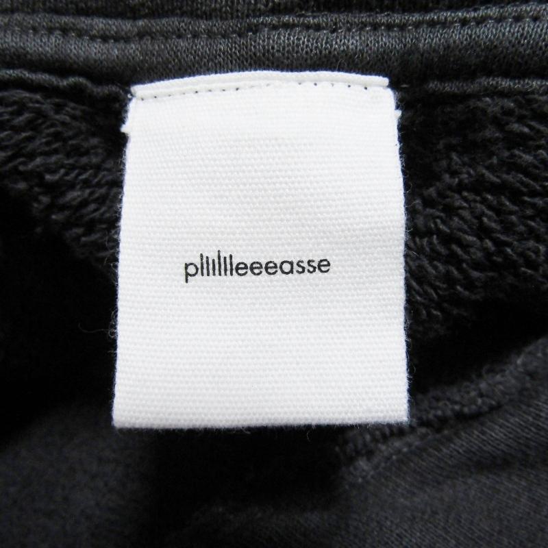 plllllleeeasse プリーズ プルオーバーパーカー 刺繍ロゴ スウェット