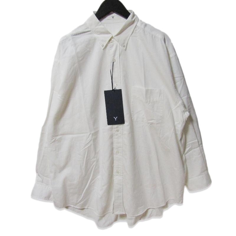 未使用 Y ワイ 長袖シャツ 165-5150385 ORGANIC COTTON WASHER SATIN SHIRT ボタンダウン ホワイト 白 L 27113710 未使用 Y ワイ 長袖シャツ 165-5150385 ORGANIC COTTON WASHER SATIN