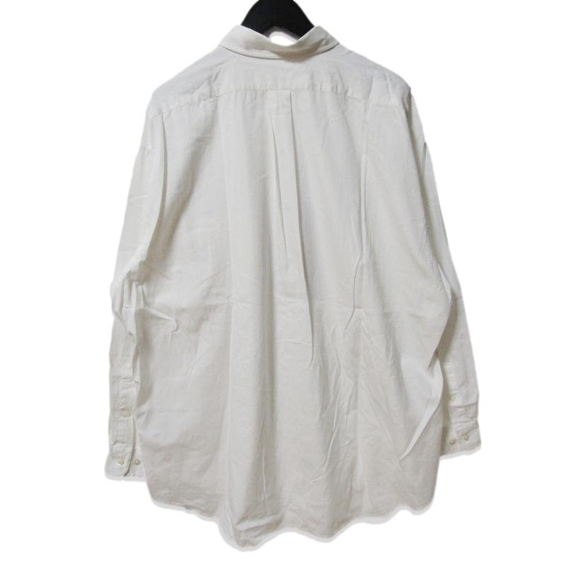 未使用 Y ワイ 長袖シャツ 165-5150385 ORGANIC COTTON WASHER SATIN SHIRT ボタンダウン ホワイト 白 L 27113710 未使用 Y ワイ 長袖シャツ 165-5150385 ORGANIC COTTON WASHER SATIN