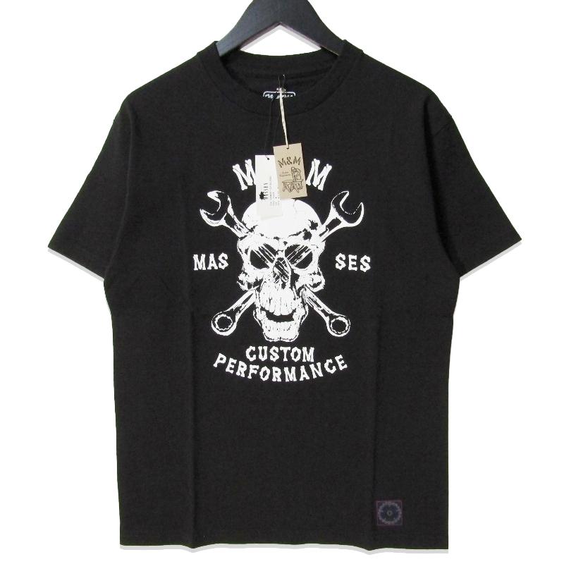 未使用 M&M × MASSES エムアンドエム 半袖Tシャツ T-SHIRT SKULL 
