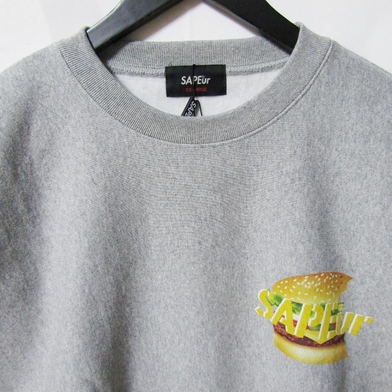 未使用 SAPEur サプール BURGER CREW SWEAT A0021-209 スウェット