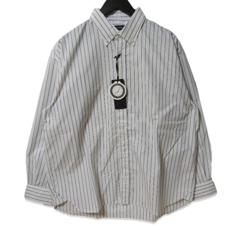 未使用 UPSCAPE AUDIENCE アップスケープ オーディエンス 長袖シャツ AUD6667 ボタンダウンシャツ吸水速乾 アイボリー M 27114331 | 