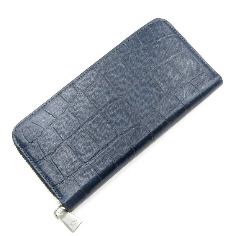 aniary 良品 アニアリ 長財布 ZIP BILL HOLDER 12-20003 クロコ型押し  