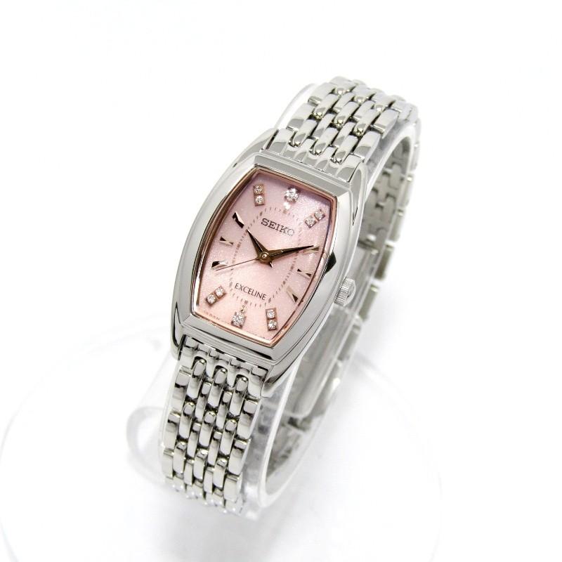 SEIKO 美品 セイコー EXCELINE SWCQ087 エクセリーヌ 10Pダイヤモンド  