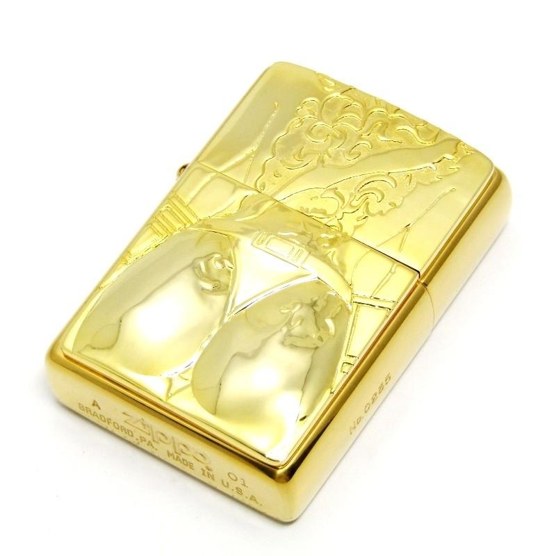 DIABLO COBRA 中古品　1本のみ ZIPPO オイルライター スカル チタン ブラック/メタル(金メッキ