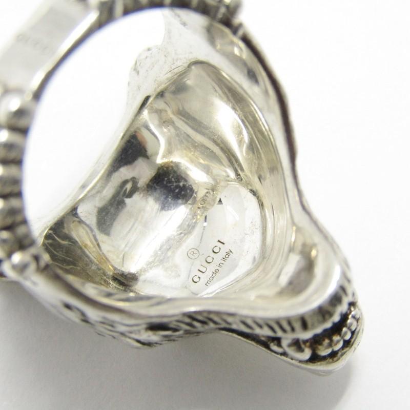GUCCI シルバー 狼の頭部リング Gucci Anger Forrest LARGE Wolf Head Solid 925 Silver Ring