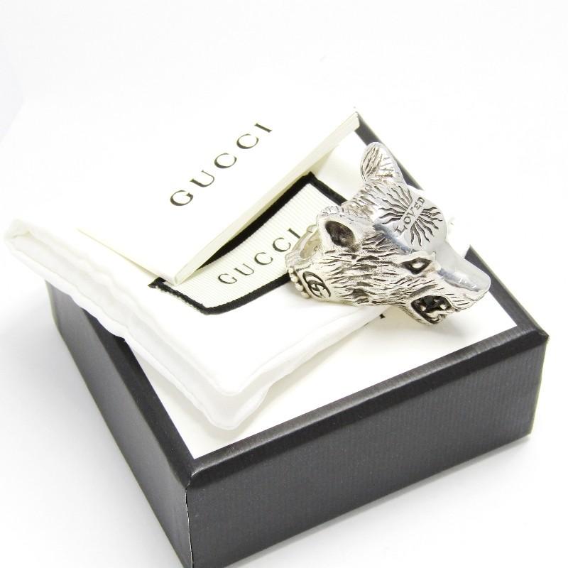 GUCCI グッチ リング ANGER FOREST Wolf head Ring Loved 476902