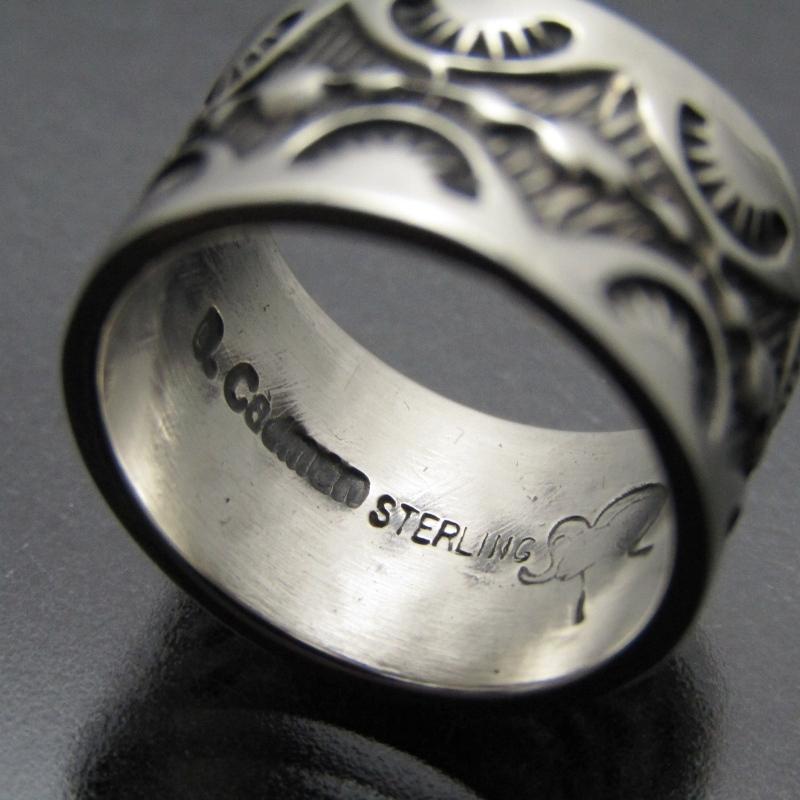Darrell Cadman　ダレルキャドマン　スタンプシルバーリング　ナバホ族 美品 Darrell Cadman ナバホ族 リング スタンプ ダレルキャドマン 指輪
