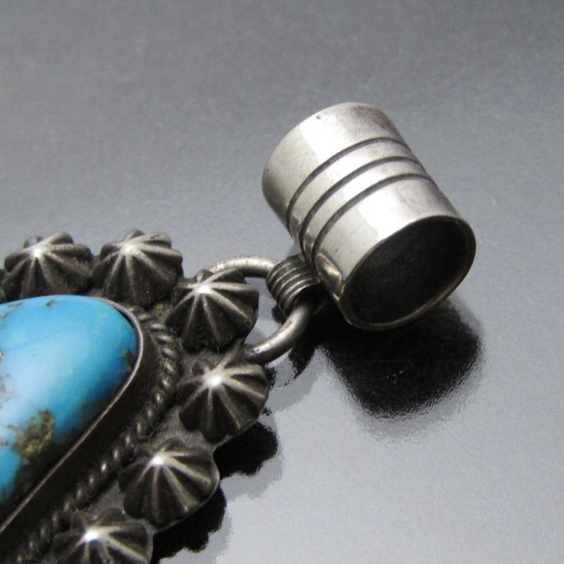 Navajo ナバホ族 ペンダント ターコイズ アポロ B作 ネックレストップ