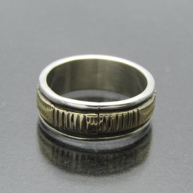 Bruce Morgan ナバホ族 リング スタンプワーク 14K ブルース Bruce Morgan ナバホ族 リング スタンプワーク 14K ブルース