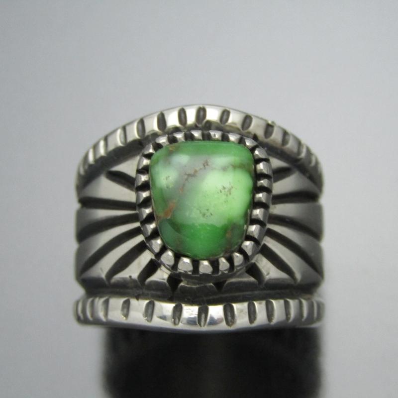 美品 ハリソンジム リング 21.5号 ターコイズマウンテン ヘビーゲージ 美品 Harrison Jim ナバホ族 リング モレンシ ハリソンジム サン