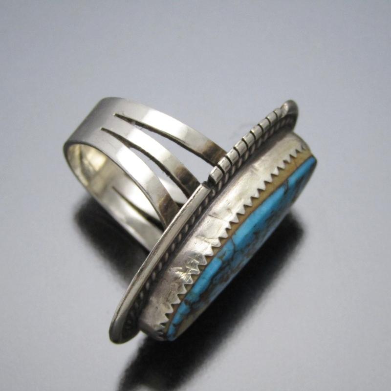 Navajo ナバホ族 リング パイロットマウンテン ターコイズ Navajo ナバホ族 リング パイロットマウンテン ターコイズ