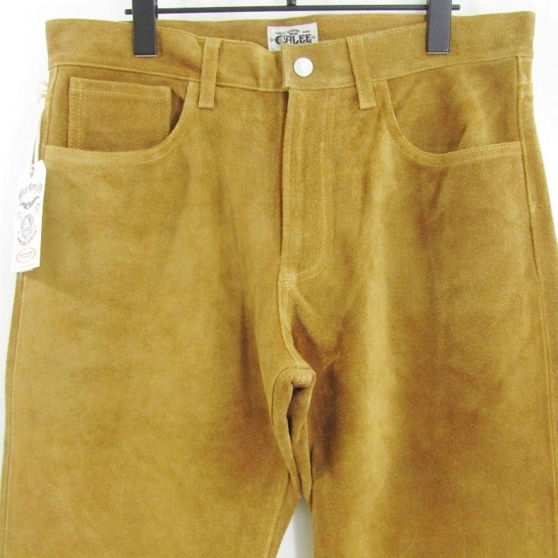 CALEE 未使用 キャリー BUCKSKIN FIVE POCKET LEATHER PANTS CL 