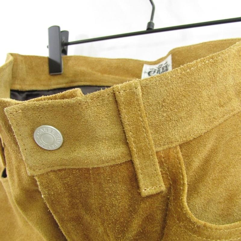 CALEE 未使用 キャリー BUCKSKIN FIVE POCKET LEATHER PANTS CL 