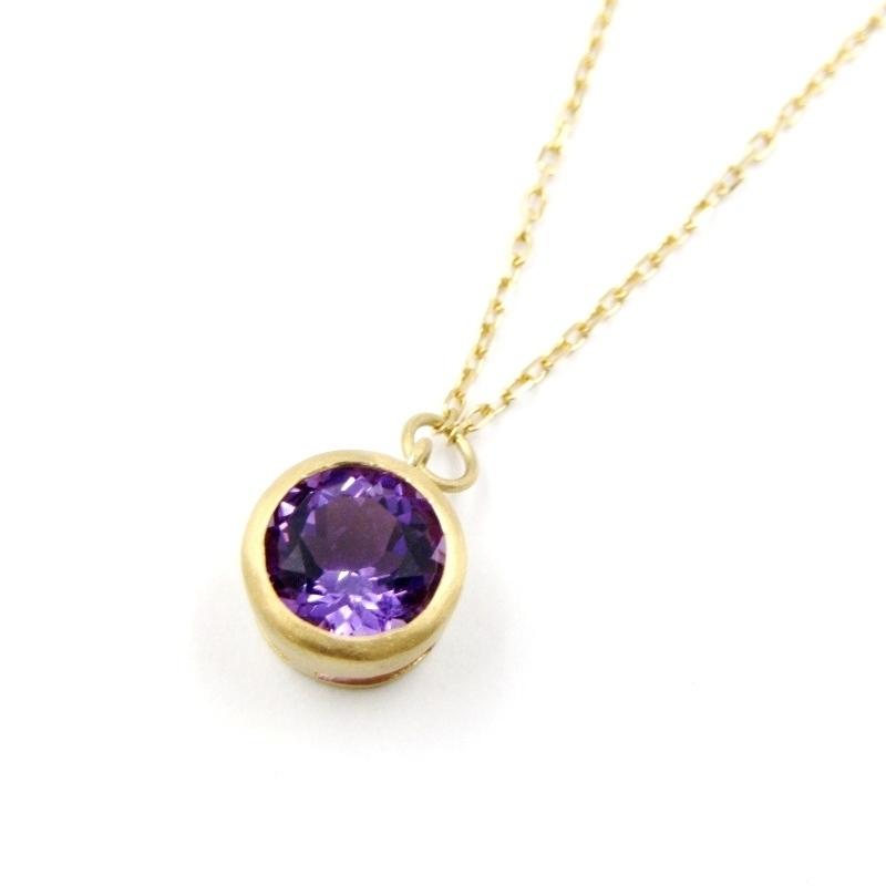 美品 Bizoux ビズー ネックレス PASTILLE アメジスト K18YG 美品 Bizoux ビズー ネックレス PASTILLE アメジスト K18YG