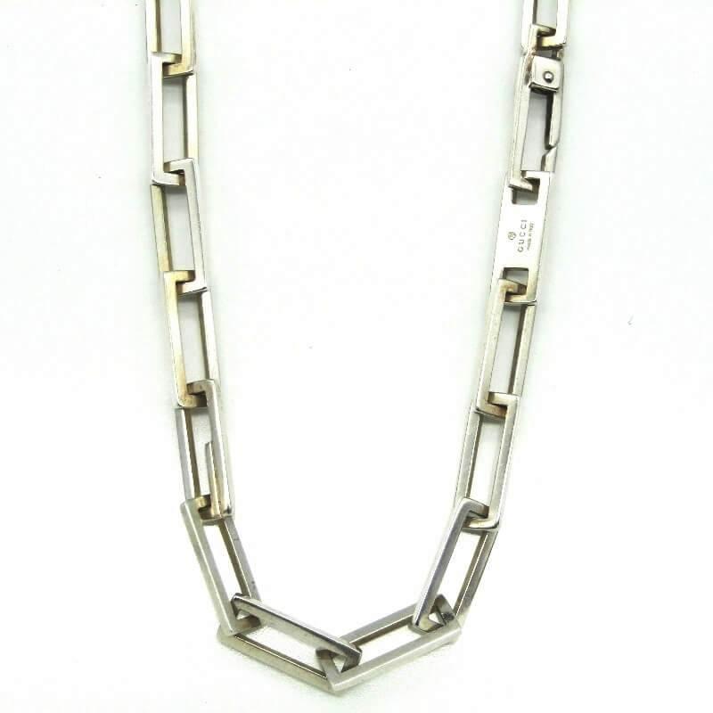 GUCCI グッチ ネックレス スクエアリンクチェーン 029113 09840 GUCCI グッチ ネックレス スクエアリンクチェーン 029113 09840