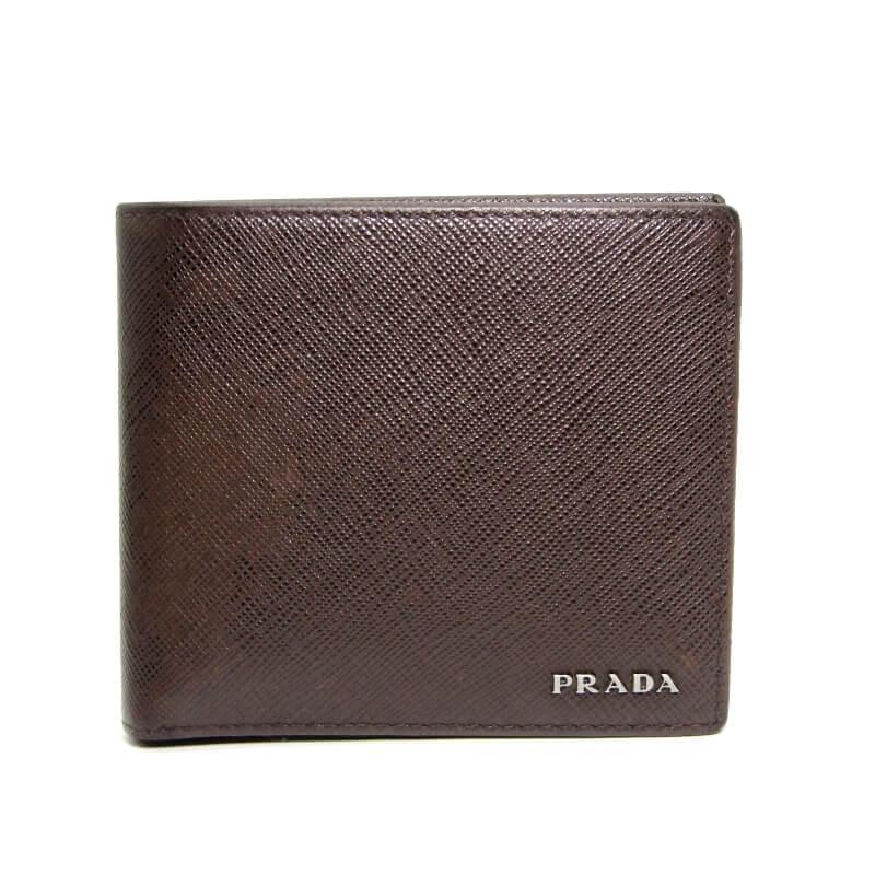 PRADA プラダ 二つ折り財布 2MO738 サフィアーノ ビコロール 小銭入れ 