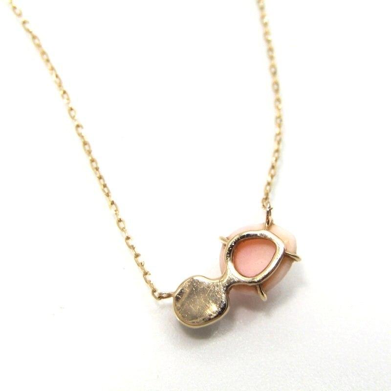 美品 agete アガット ネックレス 10212116007 K10 コンクシェル 
