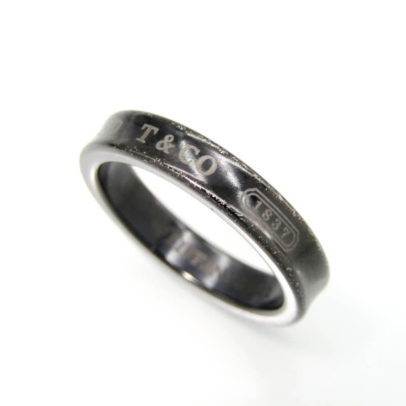 美品 ティファニー TIFFANY&CO. 1837 ナローリング チタン TIFFANY&Co. ティファニー TIFFANY & Co. 1837リング ナロー