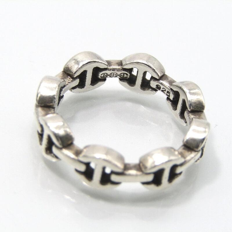 美品 ホーセンブース トライリンク リング 指輪 SV925 約9号