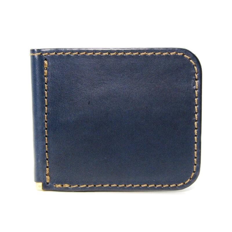 Herzネイビー特別仕様 レザー 二つ折り財布 ネイビー特別仕様の二つ折り財布「革鞄のHERZ(ヘルツ)公式通販」