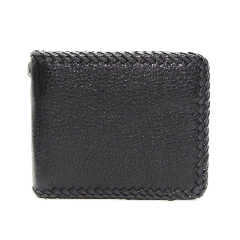 極美品 ウィリアムウォレス 折り財布 レザー ブラック シルバー925 財布 ウォレット 牛革 ジュエリー ブラック・ベーシック WW-0002
