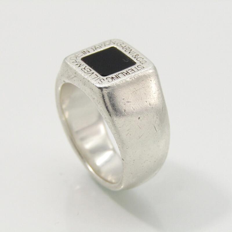 GARNI ガルニ リング Square Onyx Ring スクエア オニキス SV925 メンズ レディース 15号  28007131｜classic｜03