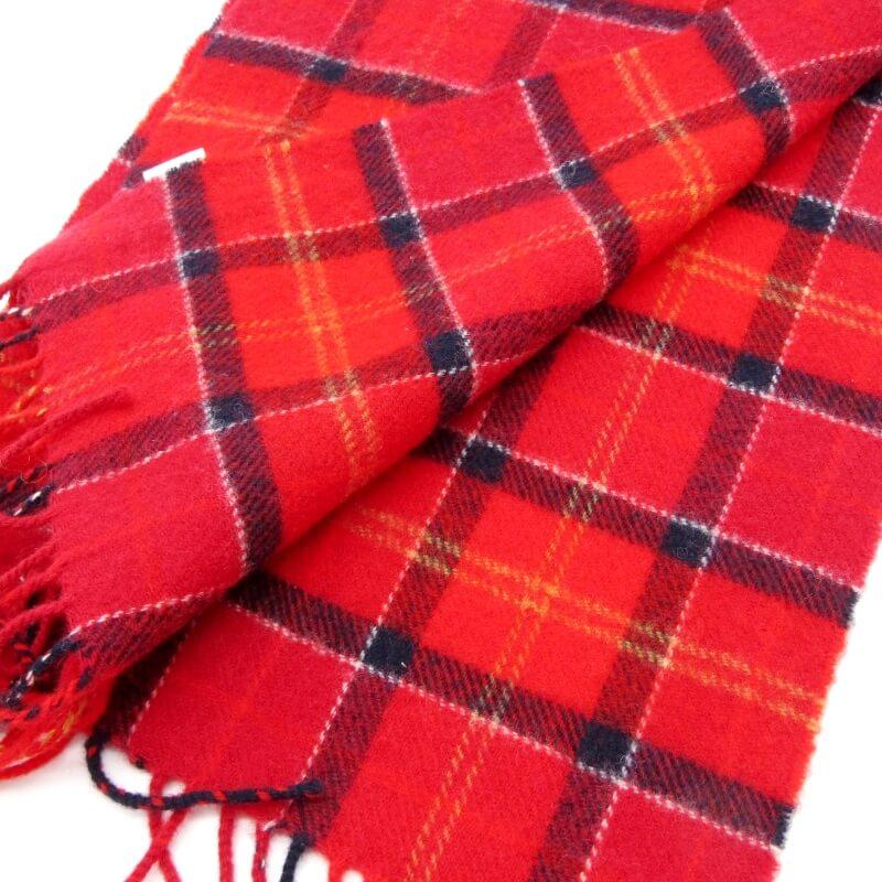 Barbour バブアー マフラー 1102128 TARTAN LAMBSWOOL SCARF タータンチェック ウール スコットランド製 ユニセックス レッド   28007369｜classic｜07